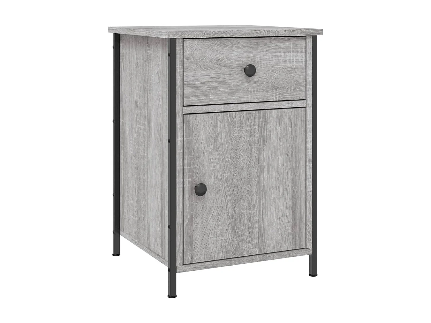 Table de chevet sonoma gris 40x42x60 cm bois d'ingénierie