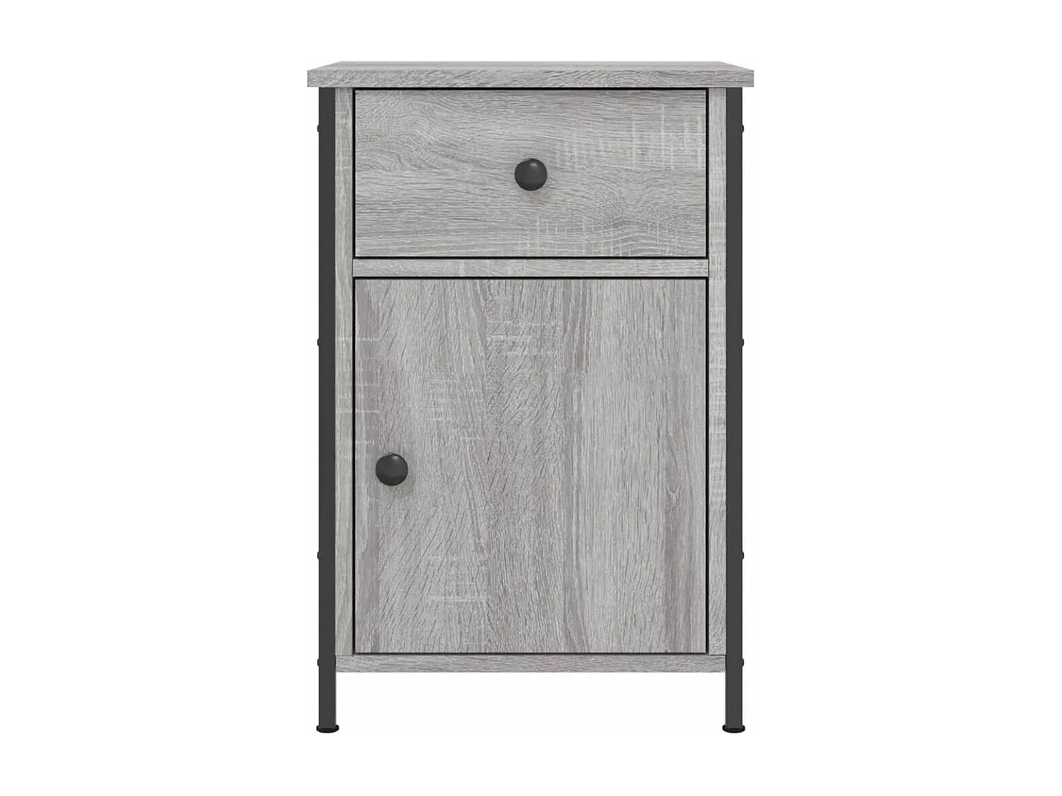 Table de chevet sonoma gris 40x42x60 cm bois d'ingénierie