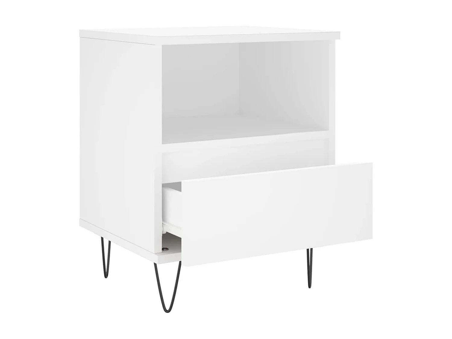 Nachttische 2 Stk. Weiß 40x35x50 cm Holzwerkstoff