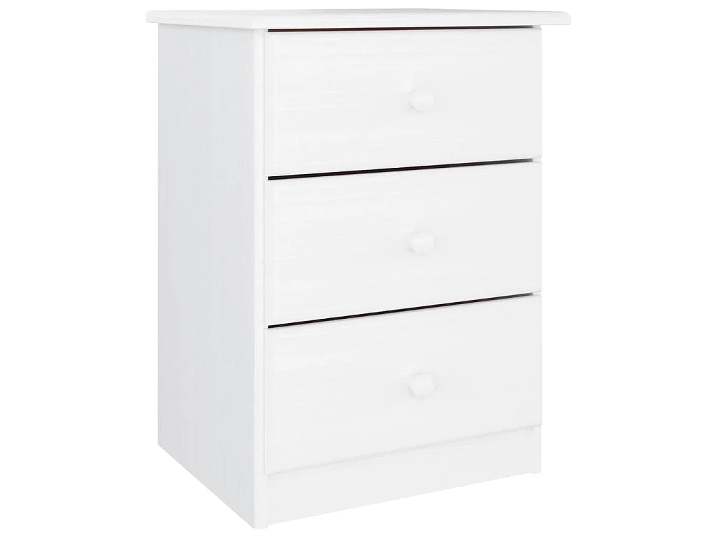 Table de chevet ALTA blanc 41x35x55,5 cm bois de pin massif