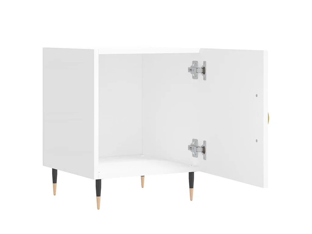 Mesitas de noche 2 uds madera de ingeniería blanco 40x40x50 cm