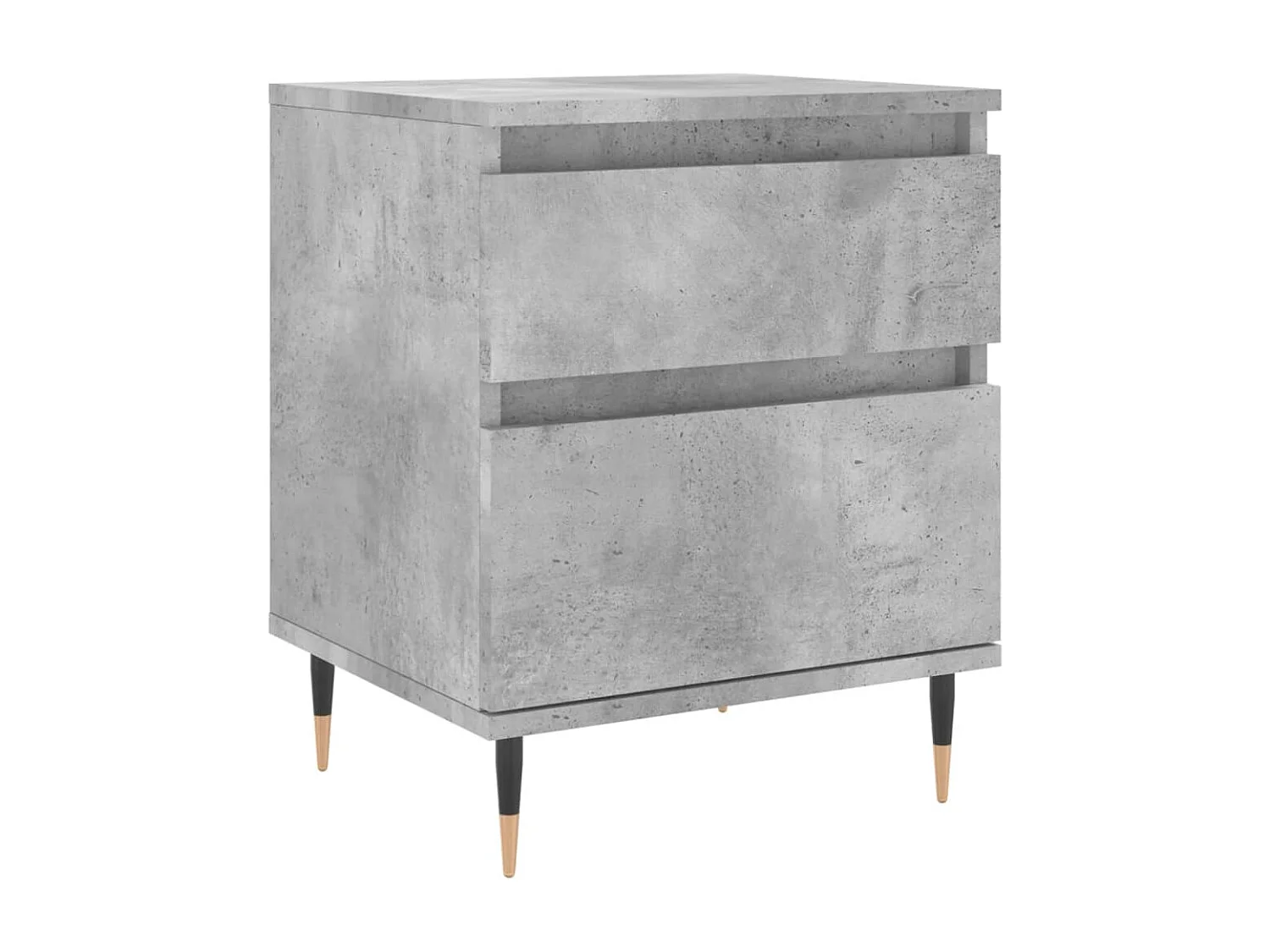 Comodino Grigio Cemento 40x35x50 cm in Legno Multistrato