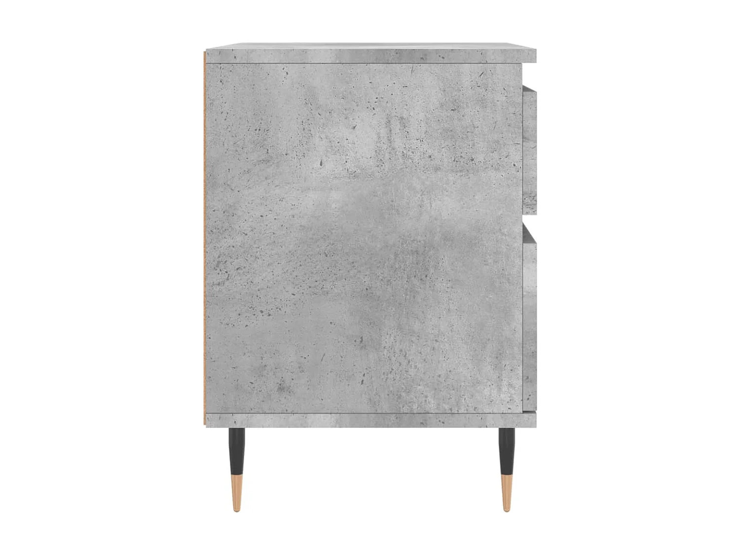 Comodino Grigio Cemento 40x35x50 cm in Legno Multistrato