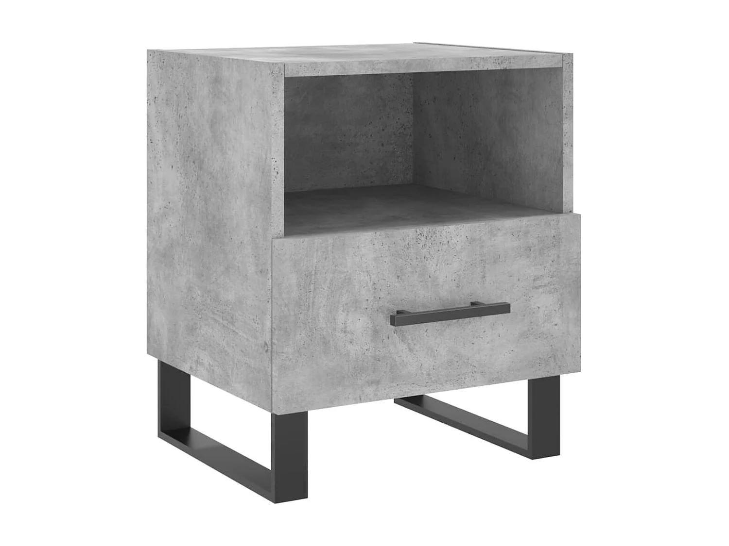 Comodino Grigio Cemento 40x35x47,5 cm in Legno Multistrato