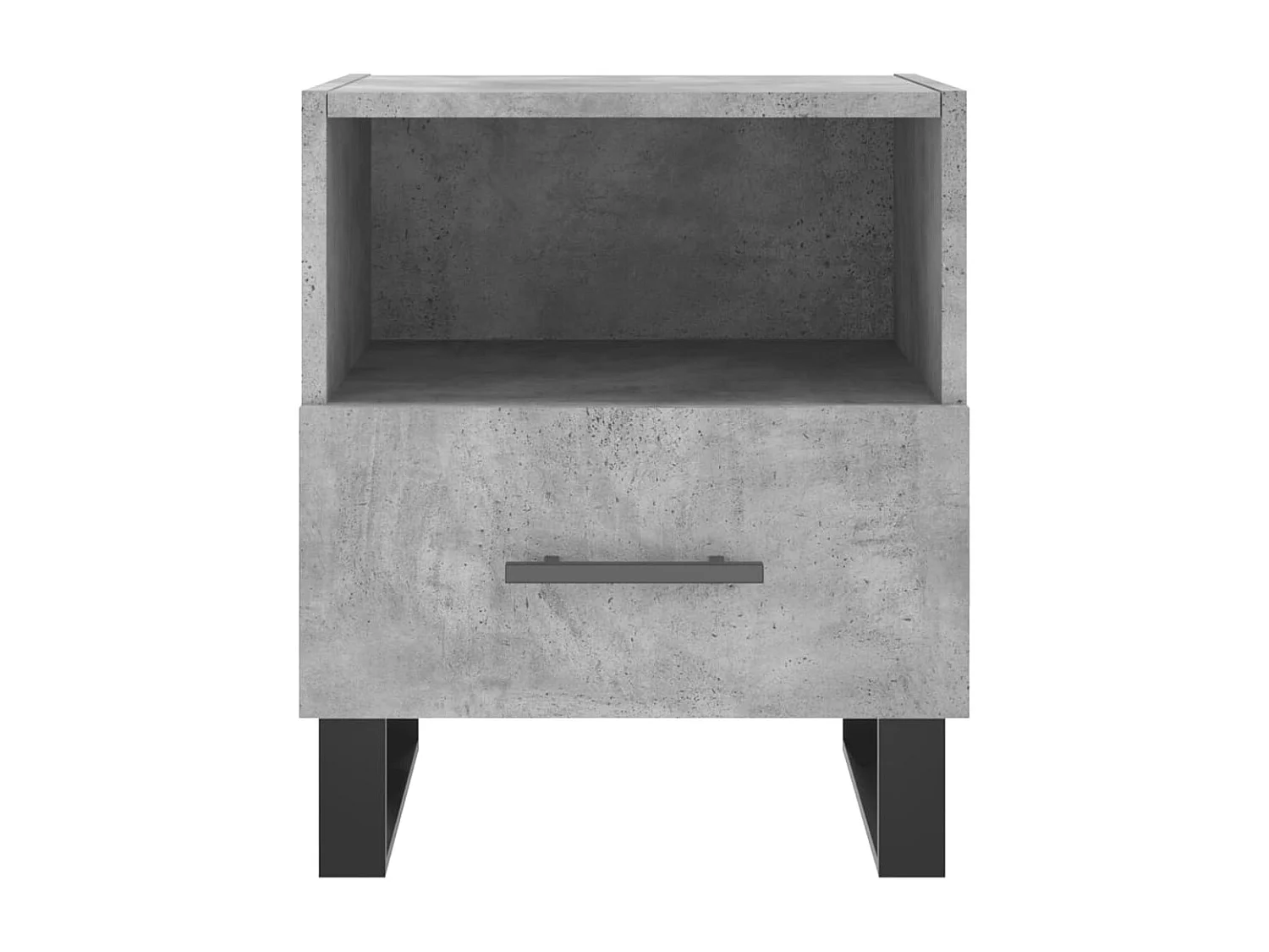 Comodino Grigio Cemento 40x35x47,5 cm in Legno Multistrato
