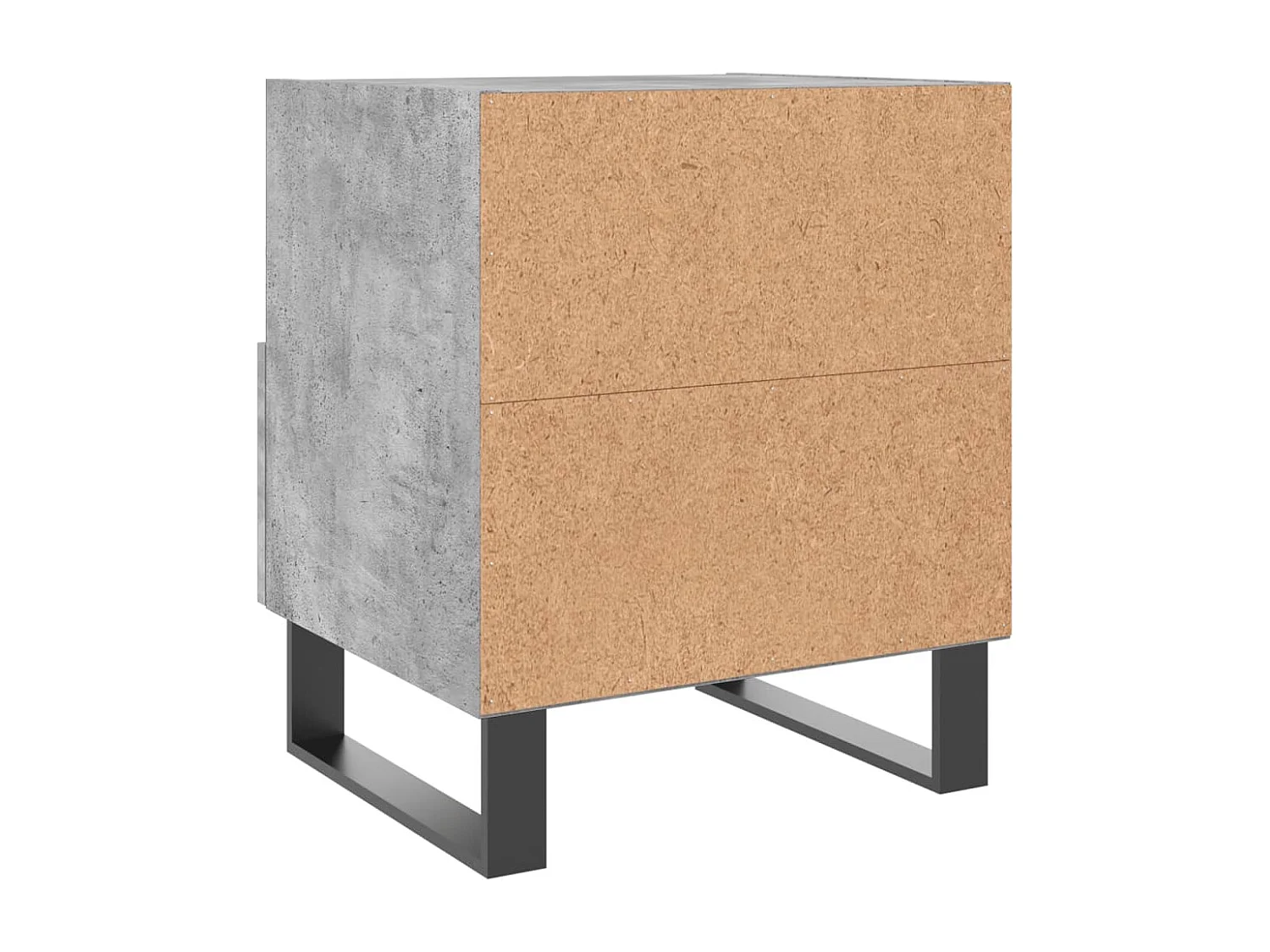 Comodino Grigio Cemento 40x35x47,5 cm in Legno Multistrato