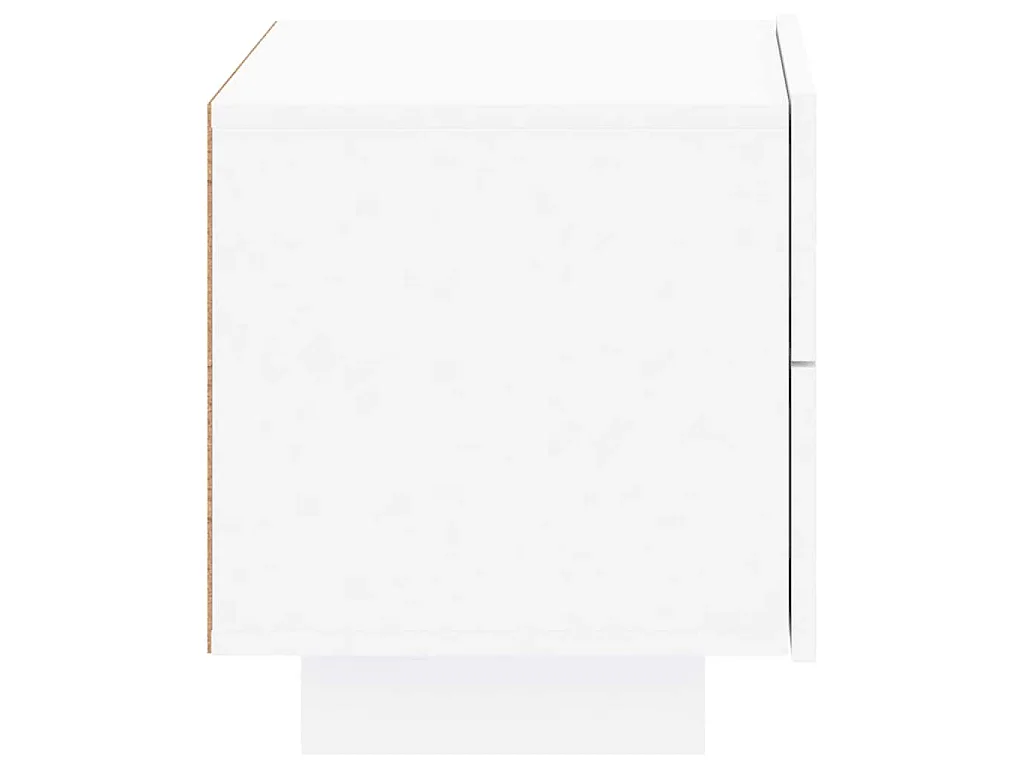 Nachtkastje met LED-verlichting 70x36x40,5 cm wit
