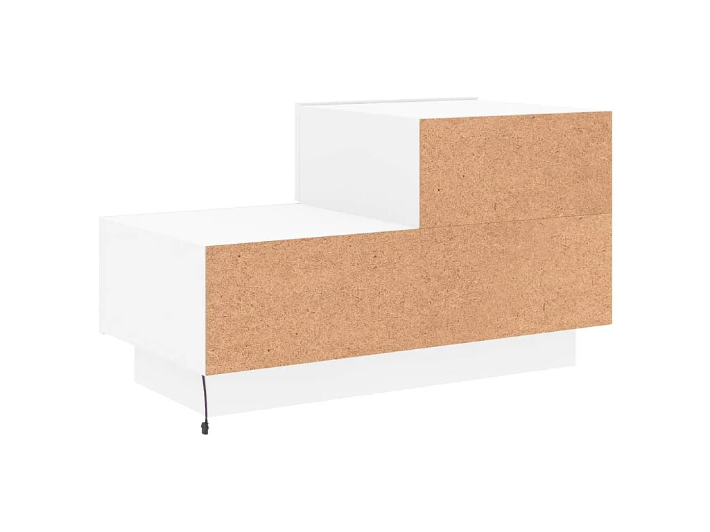Nachtkastje met LED-verlichting 70x36x40,5 cm wit