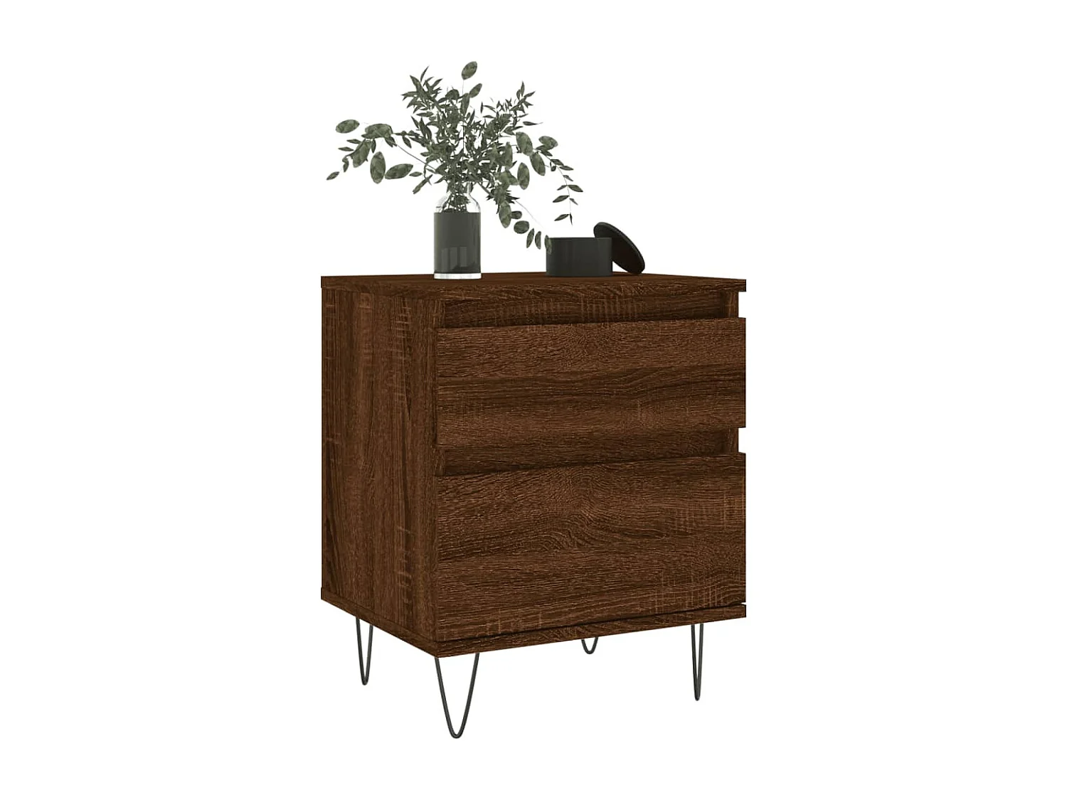 Tables de chevet 2 pcs chêne marron 40x35x50 cm bois ingénierie