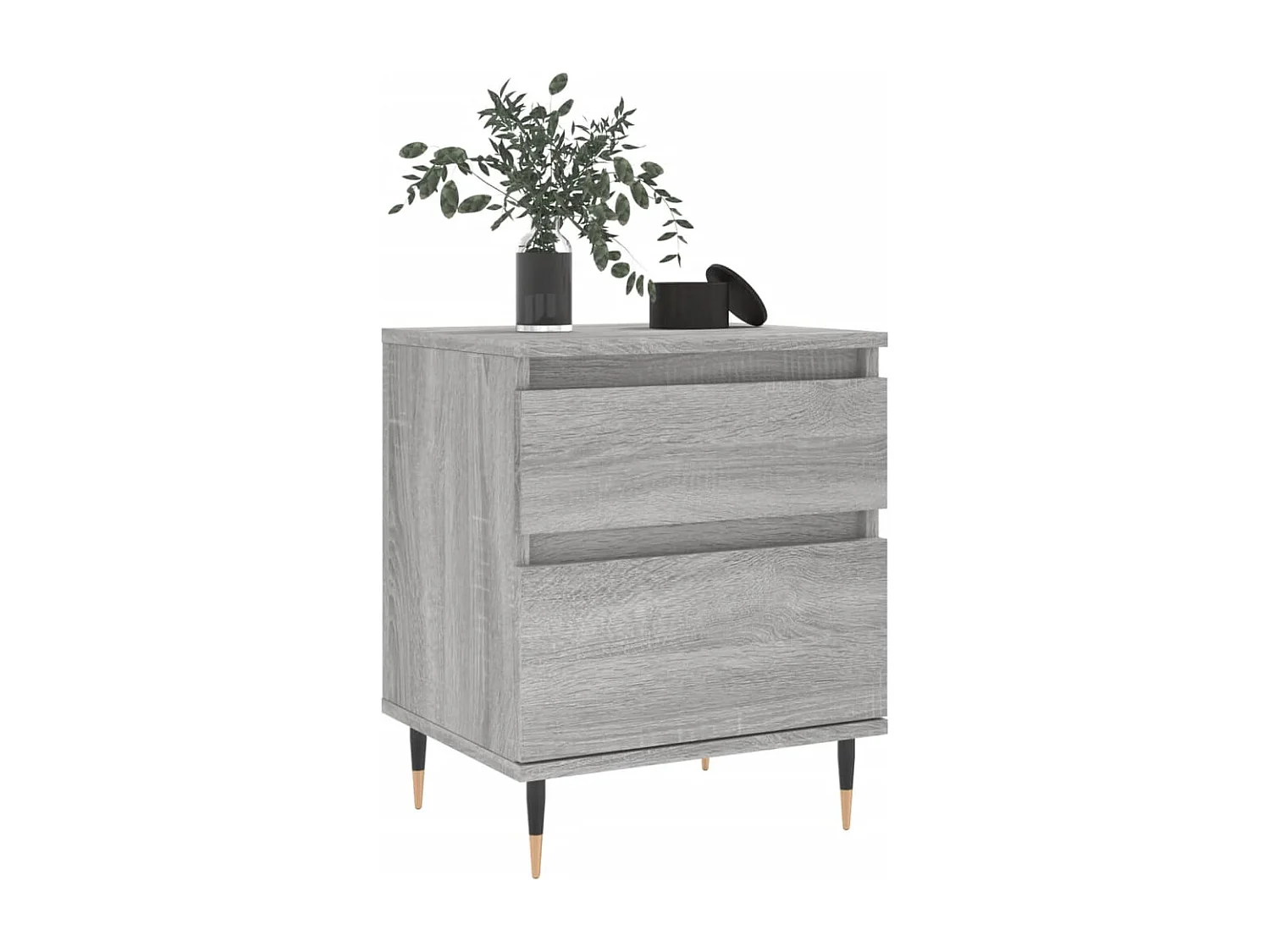 Nachttische 2 Stk. Grau Sonoma 40x35x50 cm Holzwerkstoff