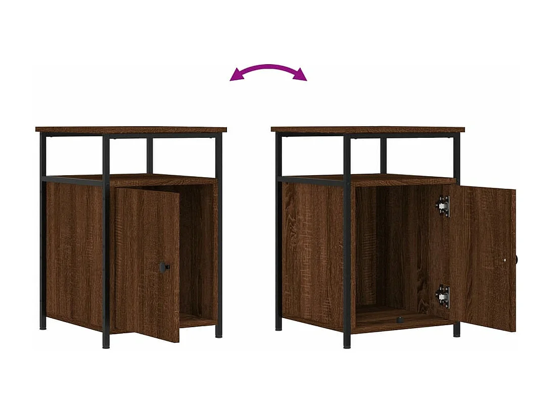 Tables de chevet 2pcs Chêne marron 40x42x60cm Bois d'ingénierie