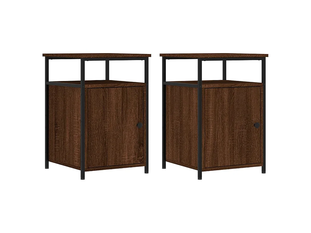 Tables de chevet 2pcs Chêne marron 40x42x60cm Bois d'ingénierie