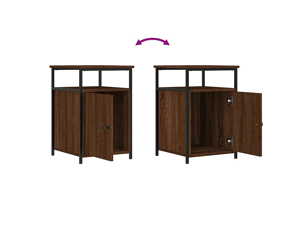 Tables de chevet 2pcs Chêne marron 40x42x60cm Bois d'ingénierie