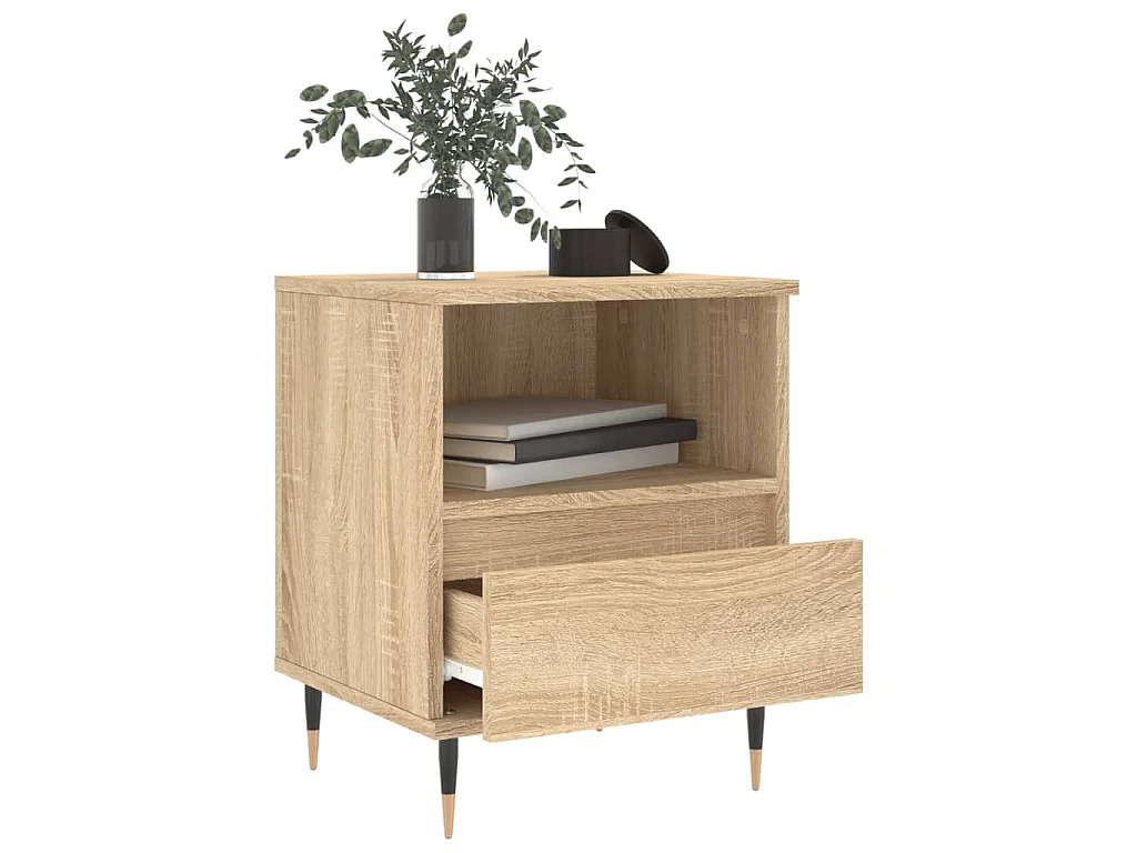 Tables de chevet 2 pcs chêne sonoma 40x35x50 cm bois ingénierie