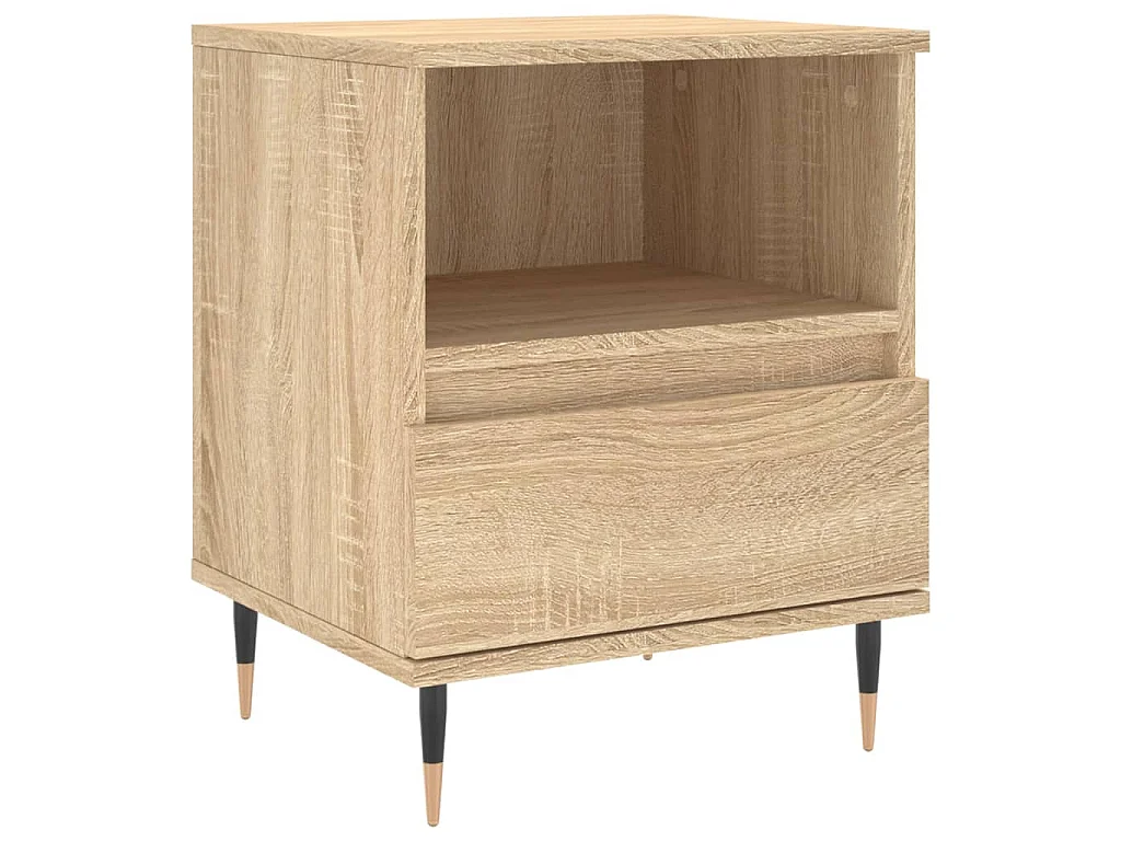 Tables de chevet 2 pcs chêne sonoma 40x35x50 cm bois ingénierie
