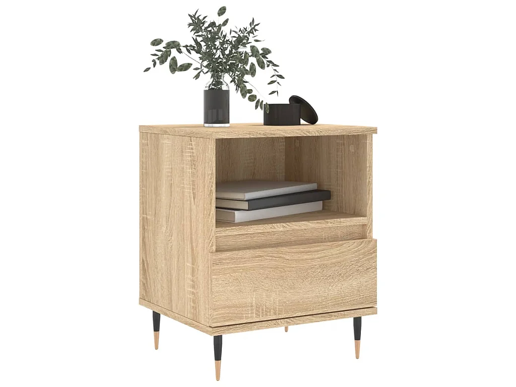 Tables de chevet 2 pcs chêne sonoma 40x35x50 cm bois ingénierie