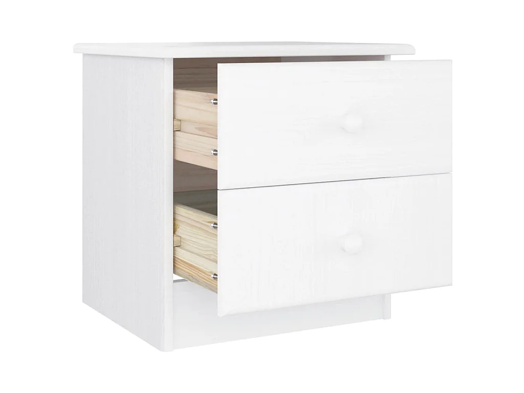 Table de chevet ALTA blanc 41x35x41 cm bois de pin massif