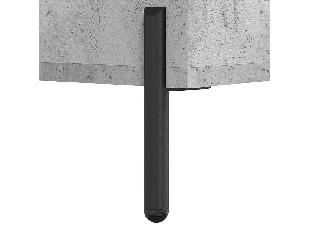 Table de chevet gris béton 40x40x66 cm bois d'ingénierie