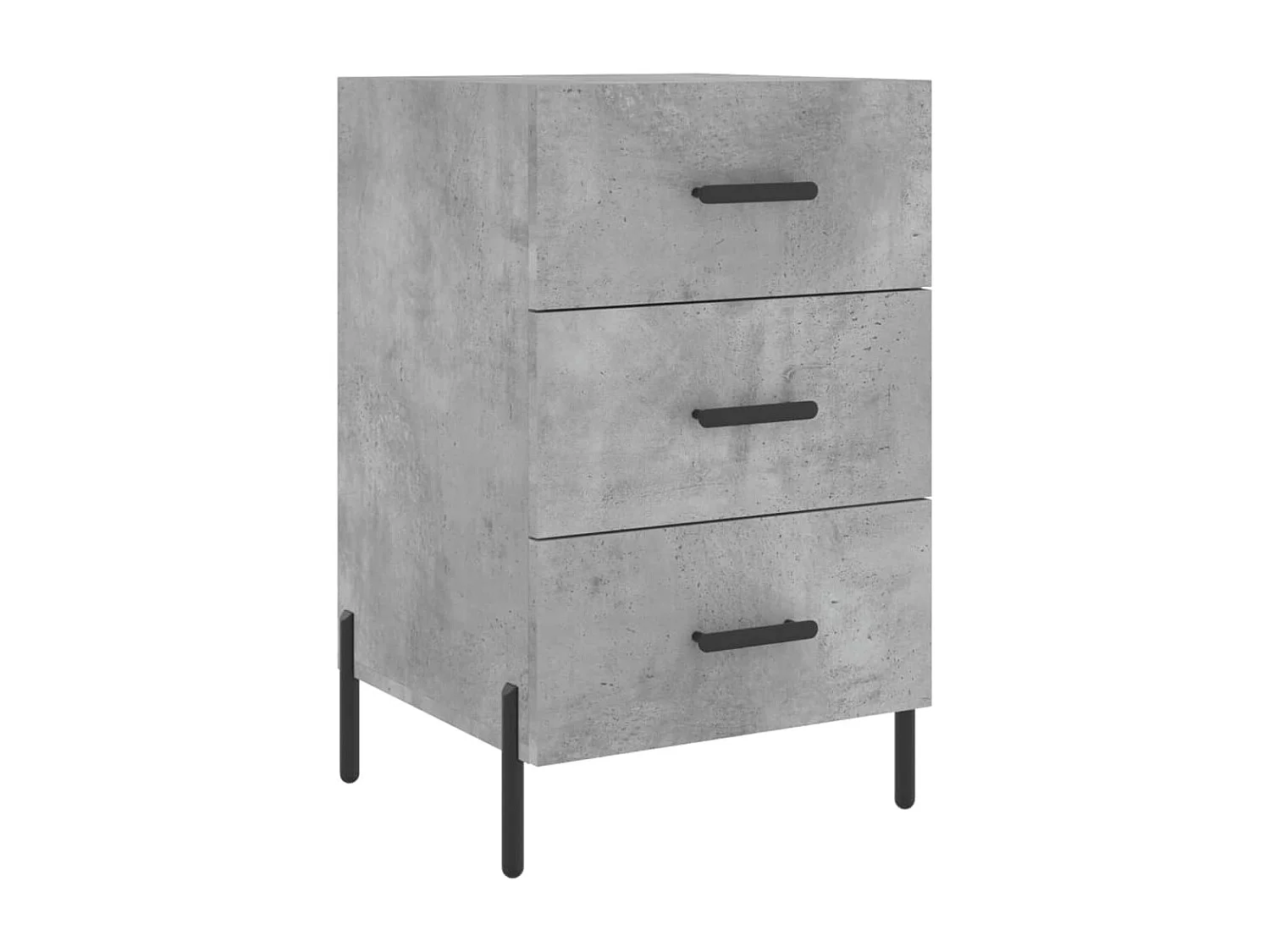 Nachttisch Betongrau 40x40x66 cm Holzwerkstoff