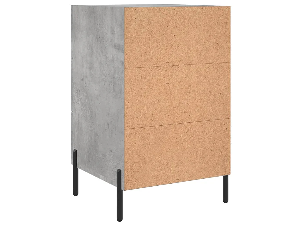 Nachttisch Betongrau 40x40x66 cm Holzwerkstoff