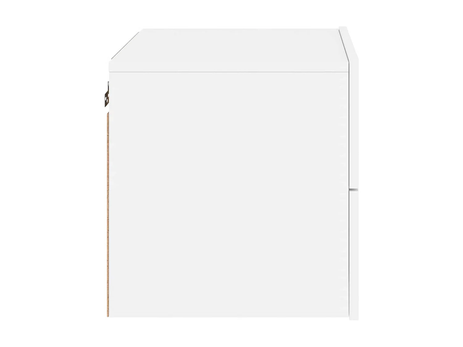 Tables de chevet murales avec lumières LED 2 pcs blanc