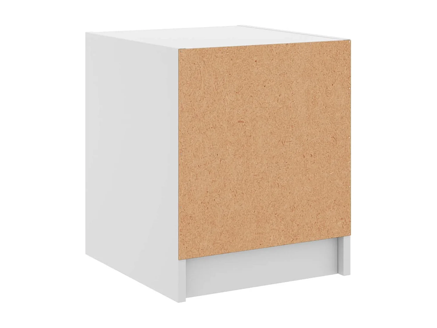 Tables de chevet avec portes en verre 2 pcs blanc 35x37x42 cm