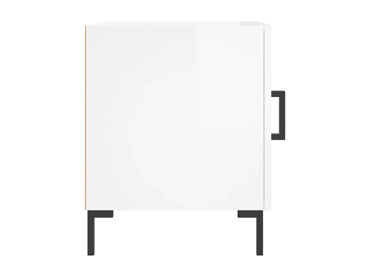 Mesitas noche 2 uds madera ingeniería blanco brillo 40x40x50 cm