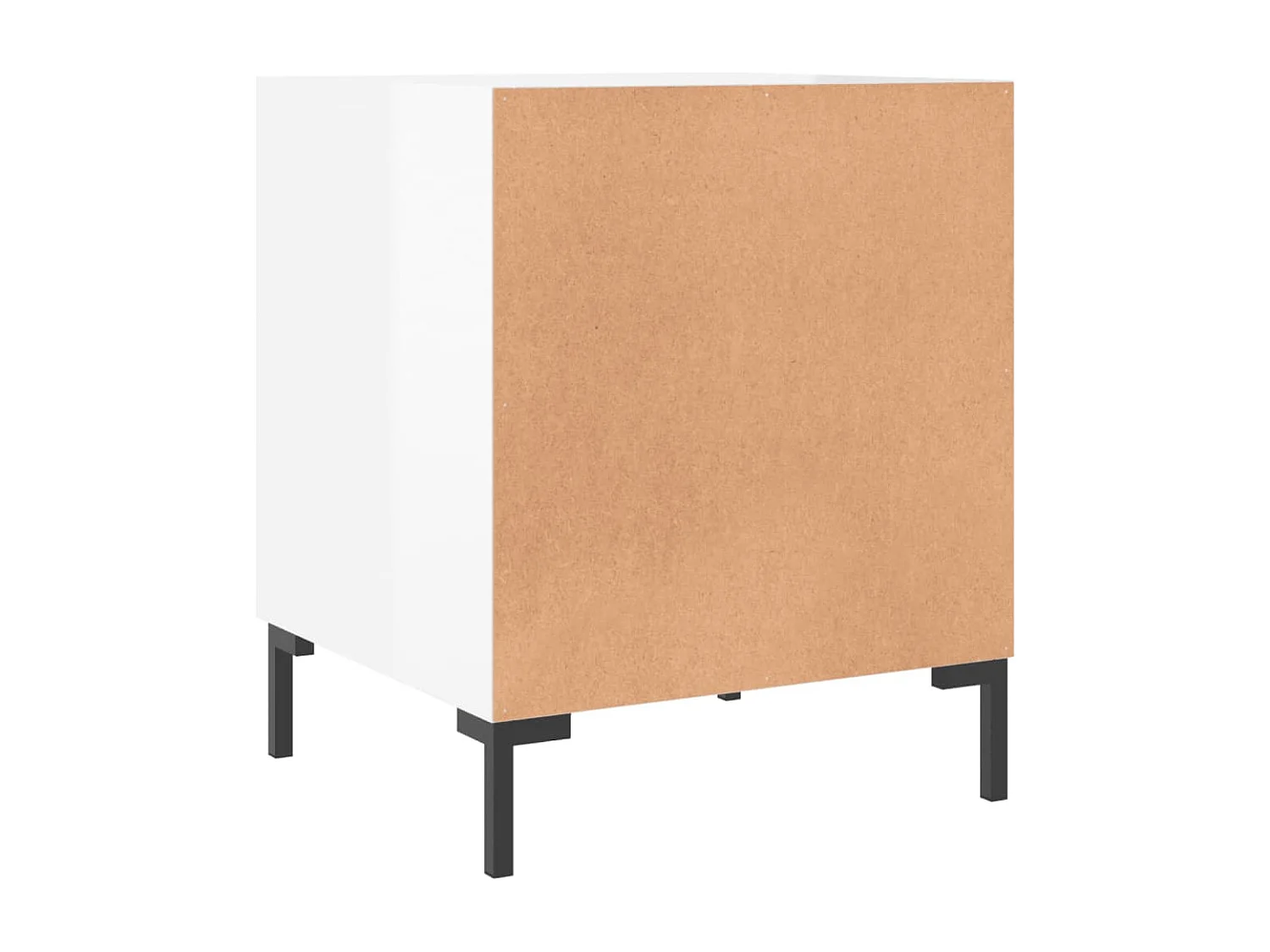 Mesitas noche 2 uds madera ingeniería blanco brillo 40x40x50 cm