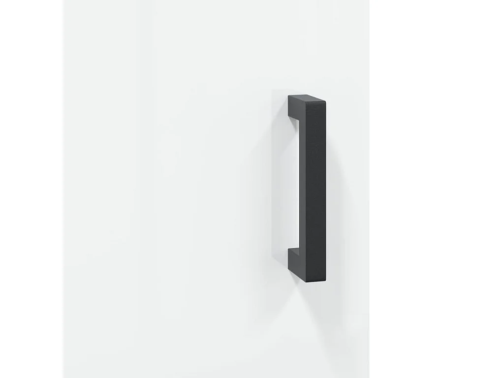 Comodini 2 pz Bianco Lucido 40x40x50 cm in Legno Multistrato