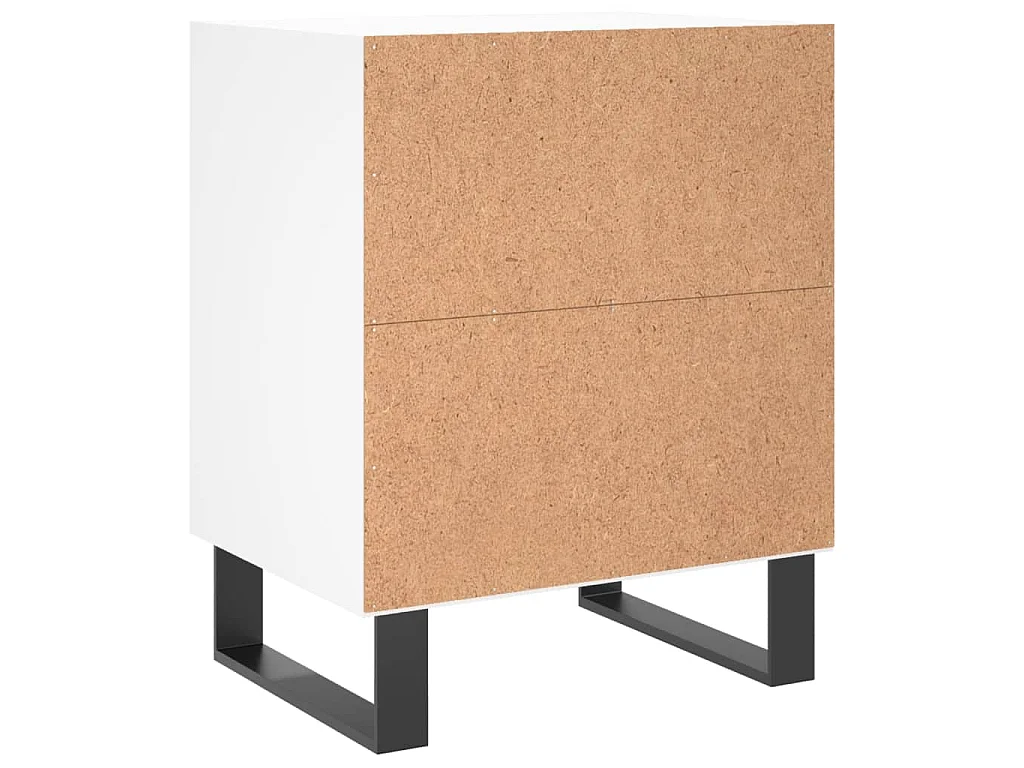 Nachtkastje 40x30x50 cm bewerkt hout wit