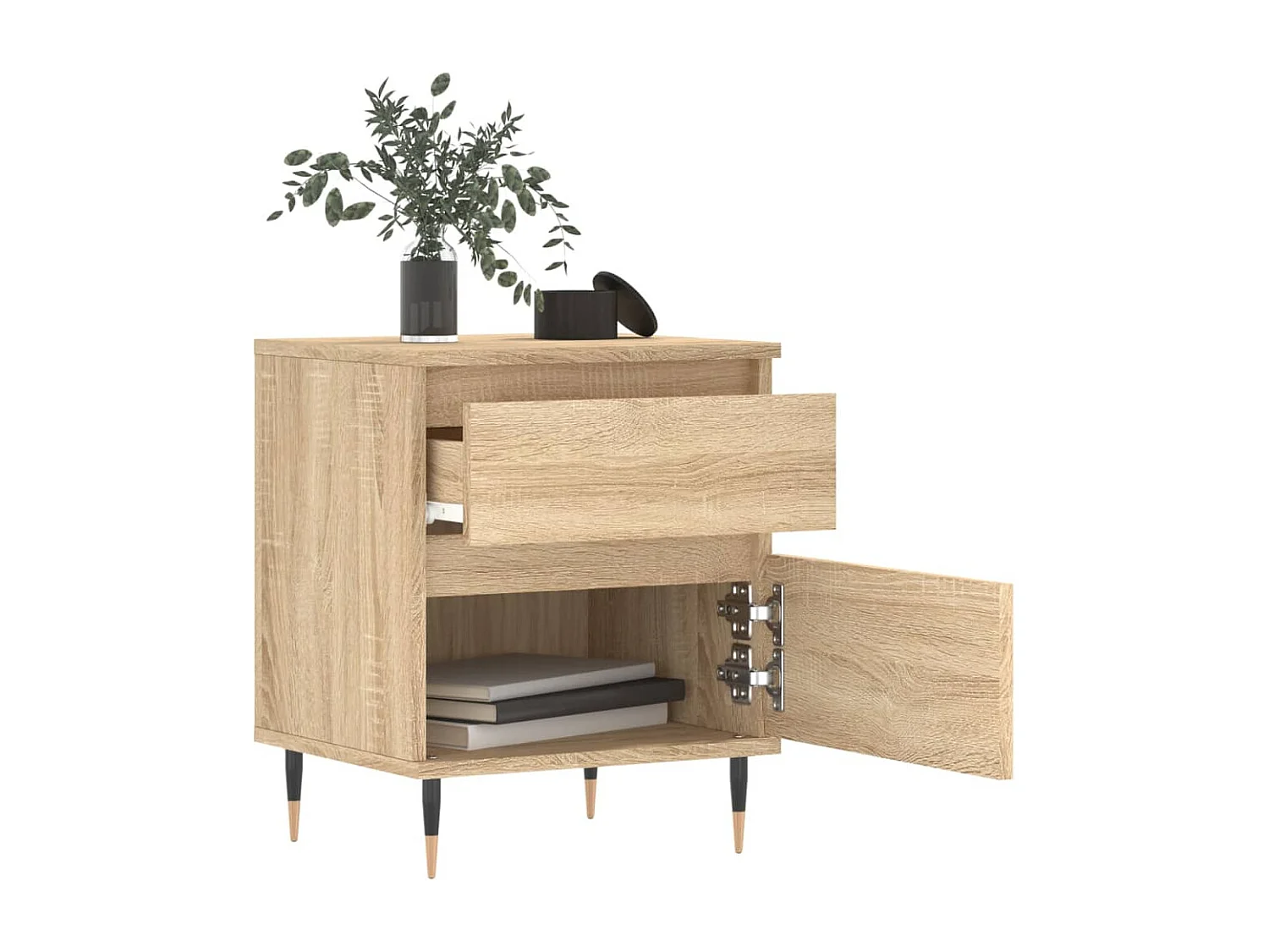 Tables de chevet 2 pcs chêne sonoma 40x35x50 cm bois ingénierie