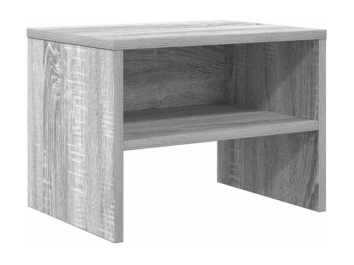 Nachtkastje 40x30x30 cm bewerkt hout grijs sonoma eikenkleurig