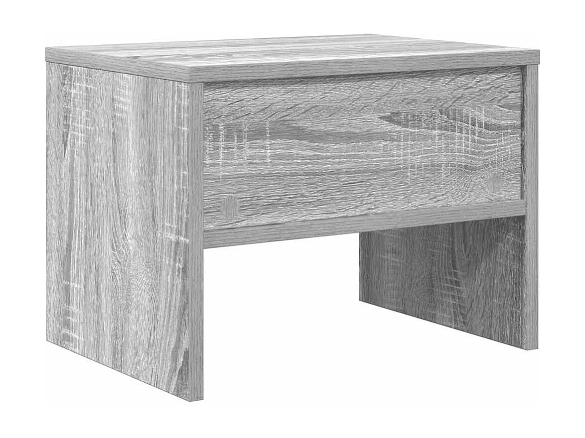 Nachtkastje 40x30x30 cm bewerkt hout grijs sonoma eikenkleurig