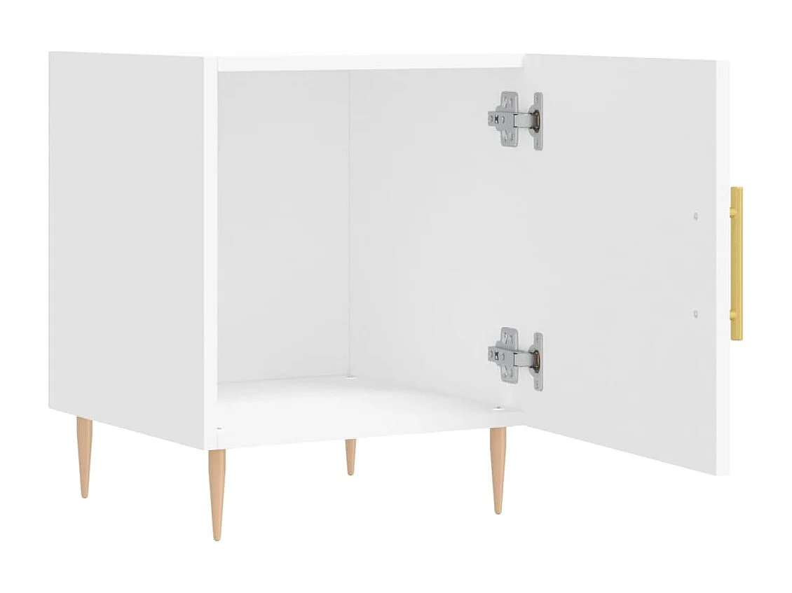 Tables de chevet 2 pcs blanc 40x40x50 cm bois d’ingénierie