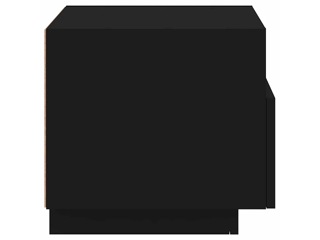 Nachttisch mit LED-Leuchten Schwarz 40x39x37 cm