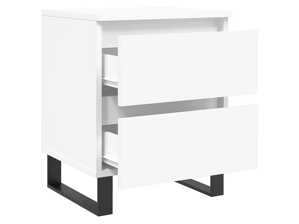 Nachttisch Weiß 40x35x50 cm Holzwerkstoff