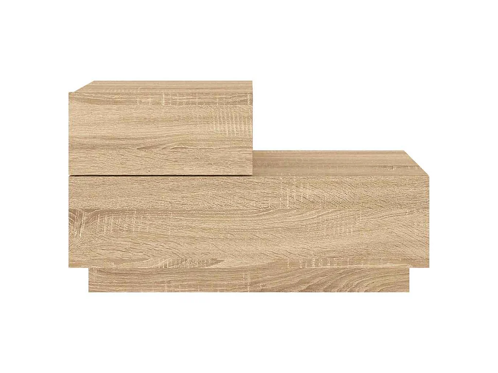 Nachttisch mit LED-Leuchten Sonoma-Eiche 70x36x40,5 cm
