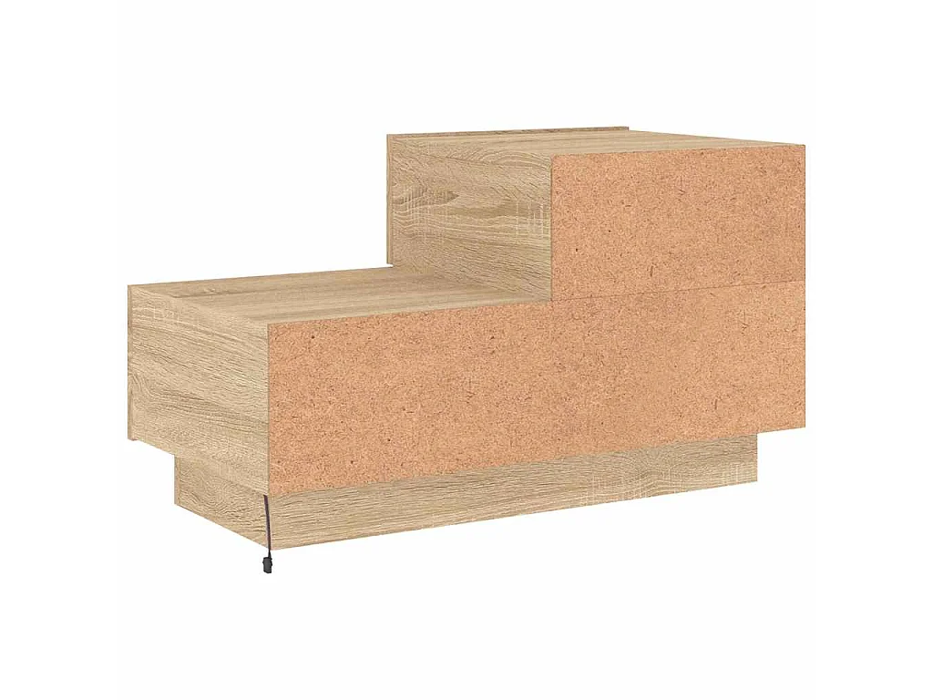 Nachttisch mit LED-Leuchten Sonoma-Eiche 70x36x40,5 cm
