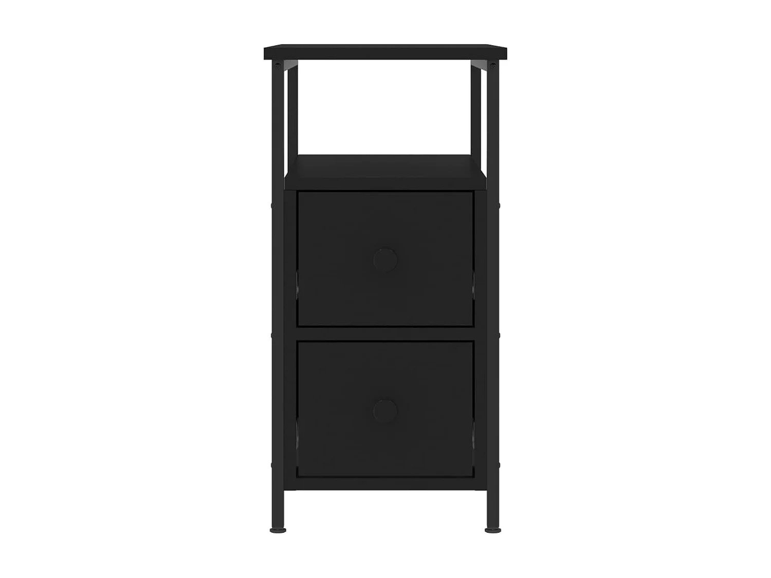 Nachtkastjes 2 st 30x60x60 cm bewerkt hout zwart