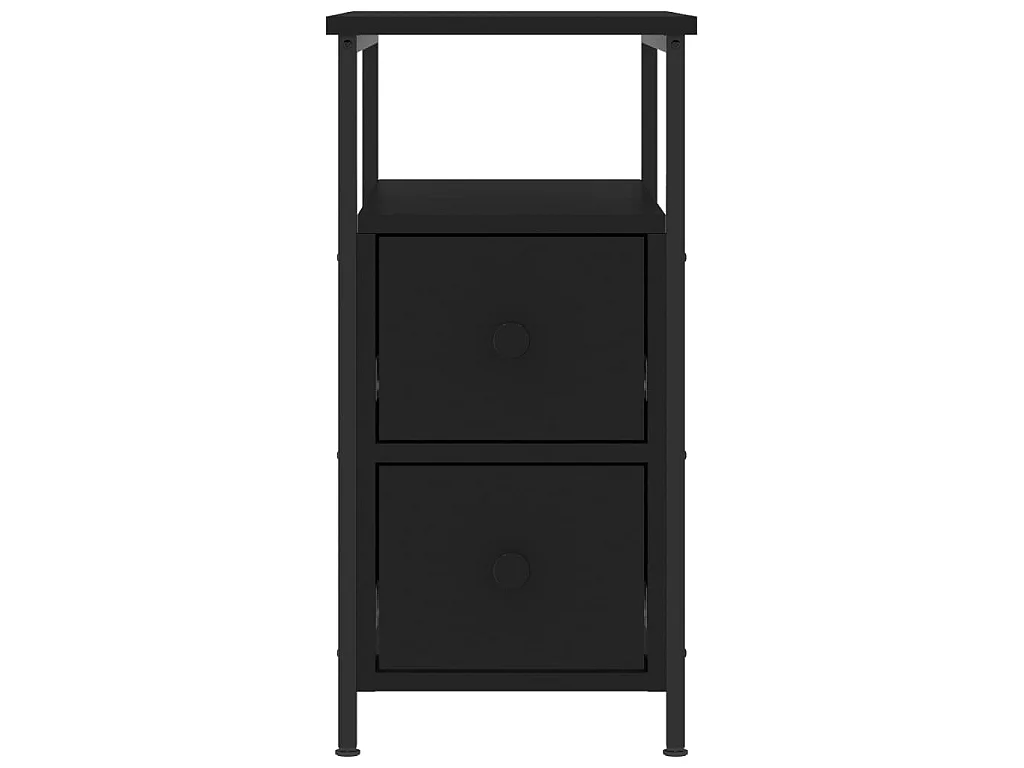 Tables de chevet 2 pcs noir 30x60x60 cm bois d’ingénierie