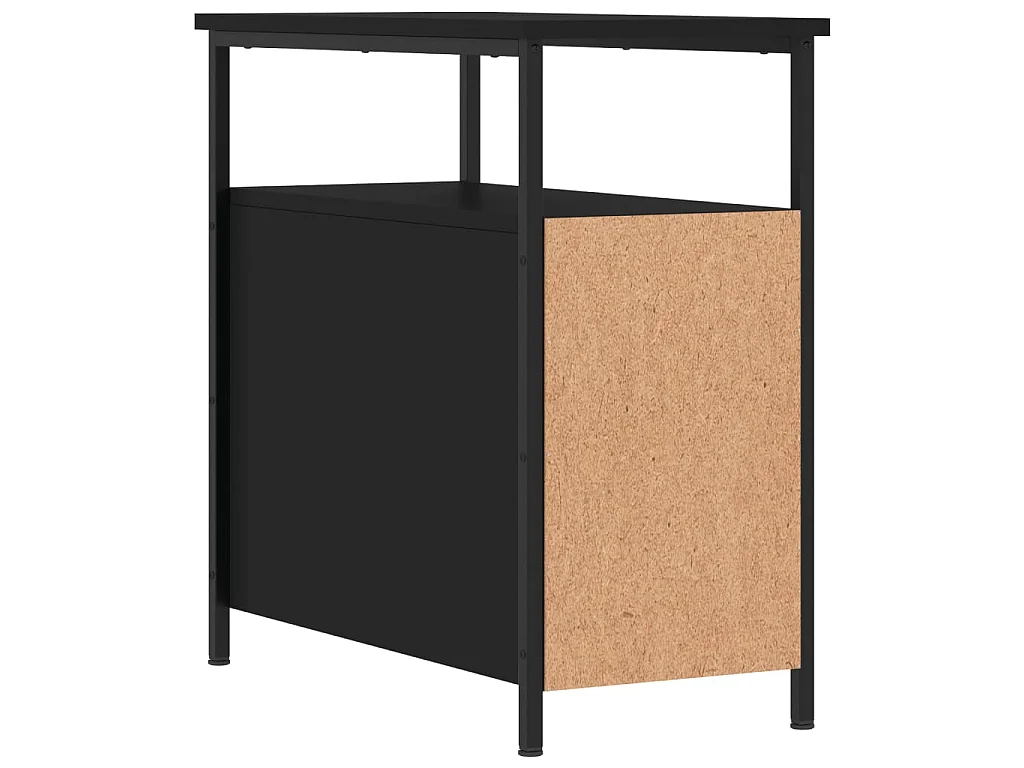 Tables de chevet 2 pcs noir 30x60x60 cm bois d’ingénierie