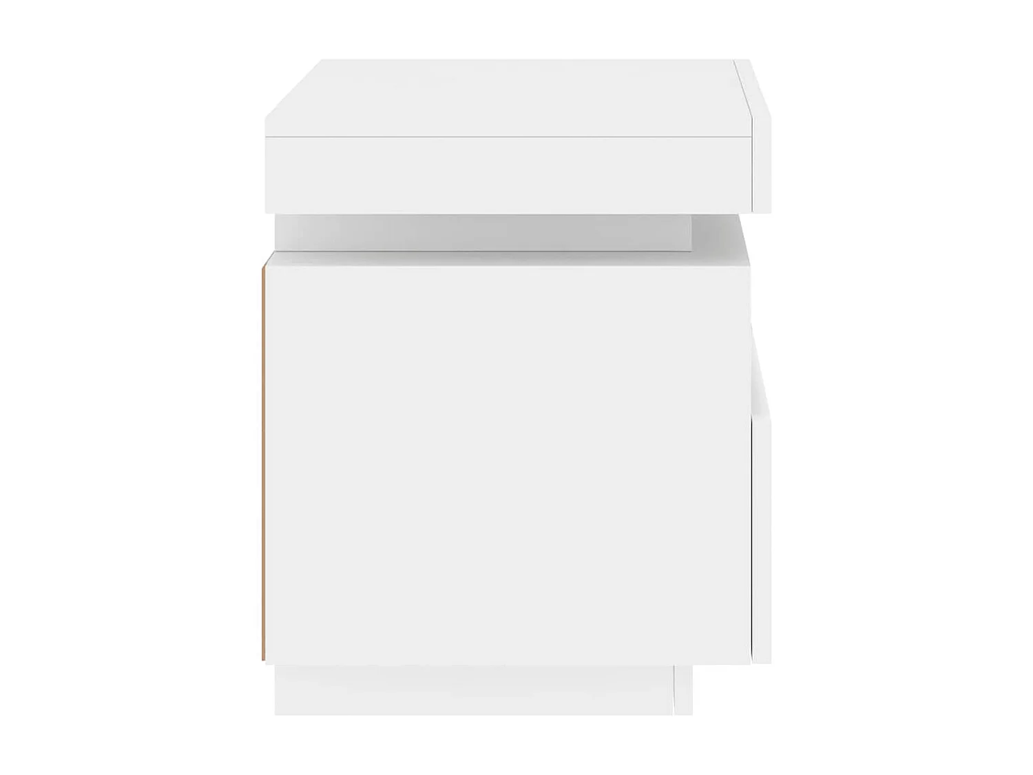 Nachtkastjes met LED-verlichting 2 st 40x39x48,5 cm wit