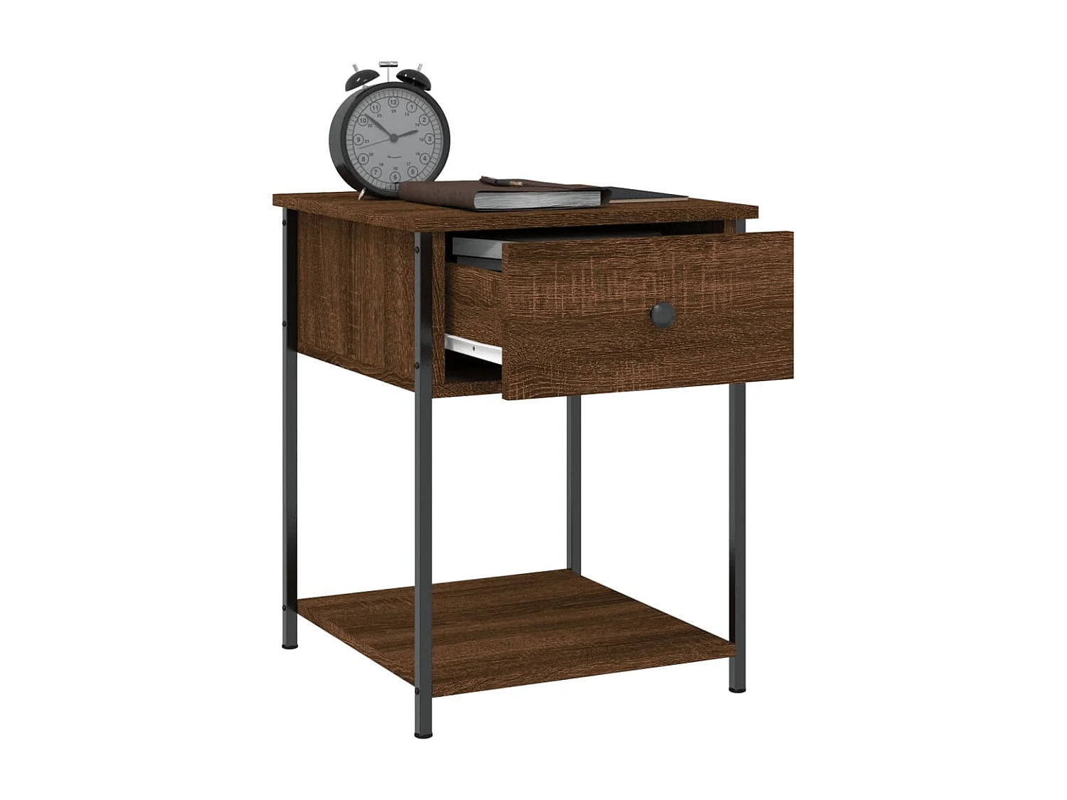 Nachttische 2 Stk. Braun Eichen-Optik 44x45x58 cm Holzwerkstoff