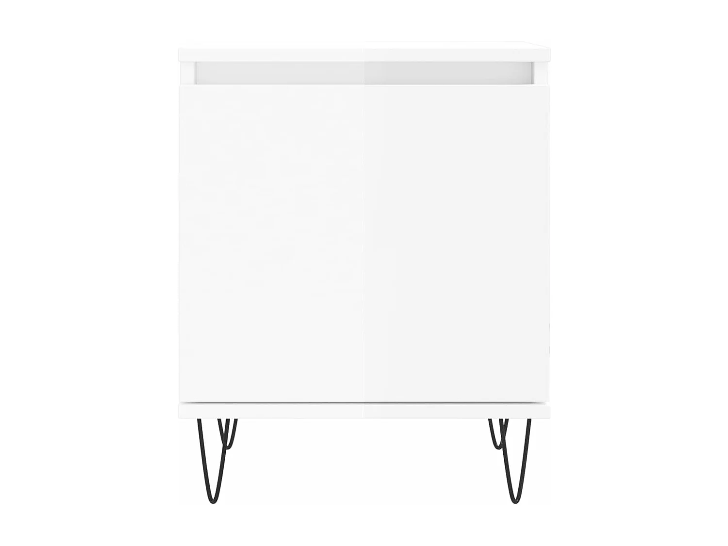 Nachttisch Hochglanz-Weiß 40x30x50 cm Holzwerkstoff