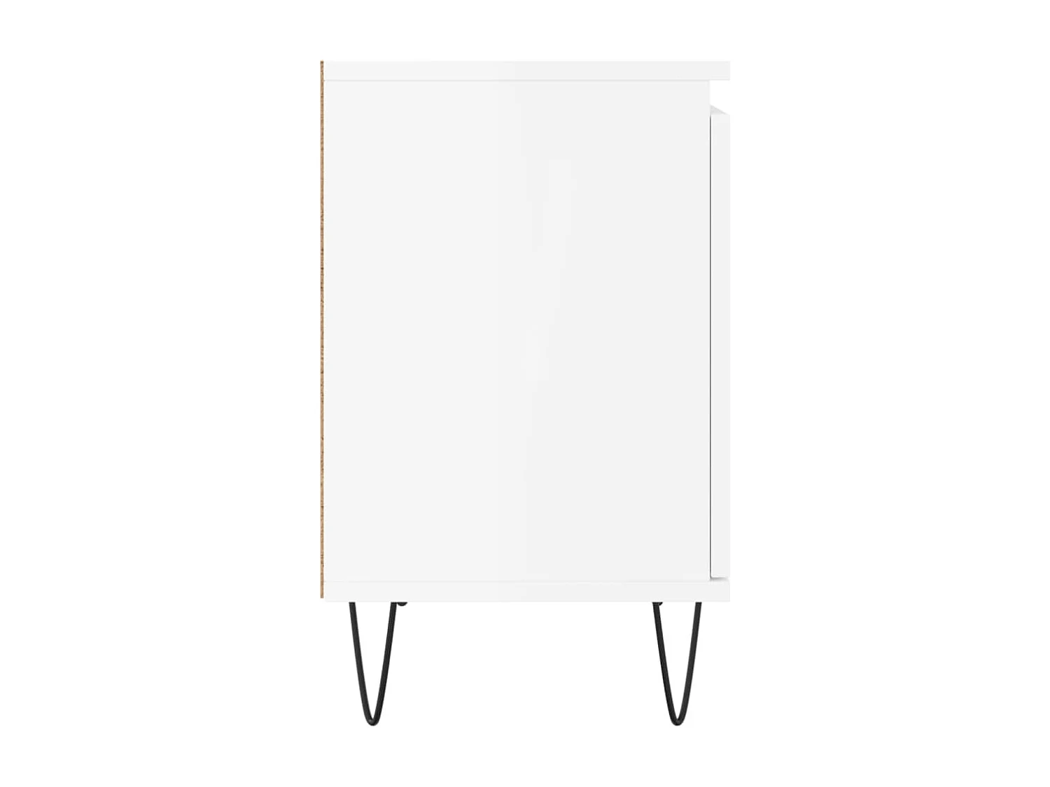 Nachttisch Hochglanz-Weiß 40x30x50 cm Holzwerkstoff