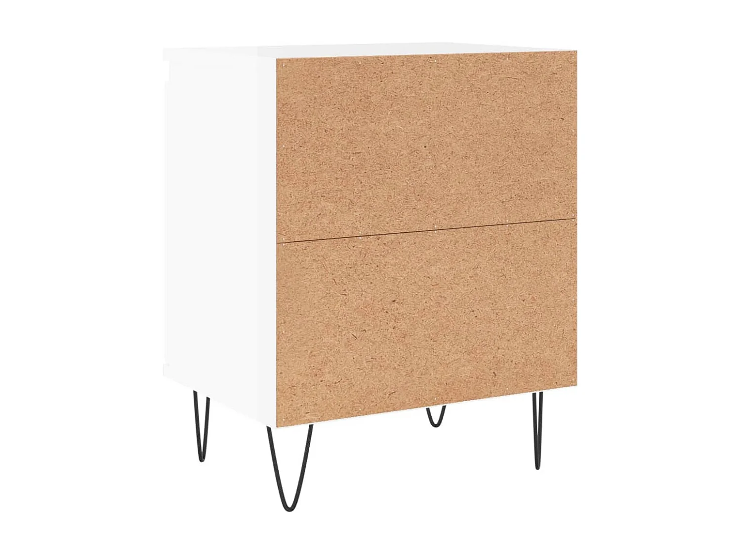 Nachttisch Hochglanz-Weiß 40x30x50 cm Holzwerkstoff