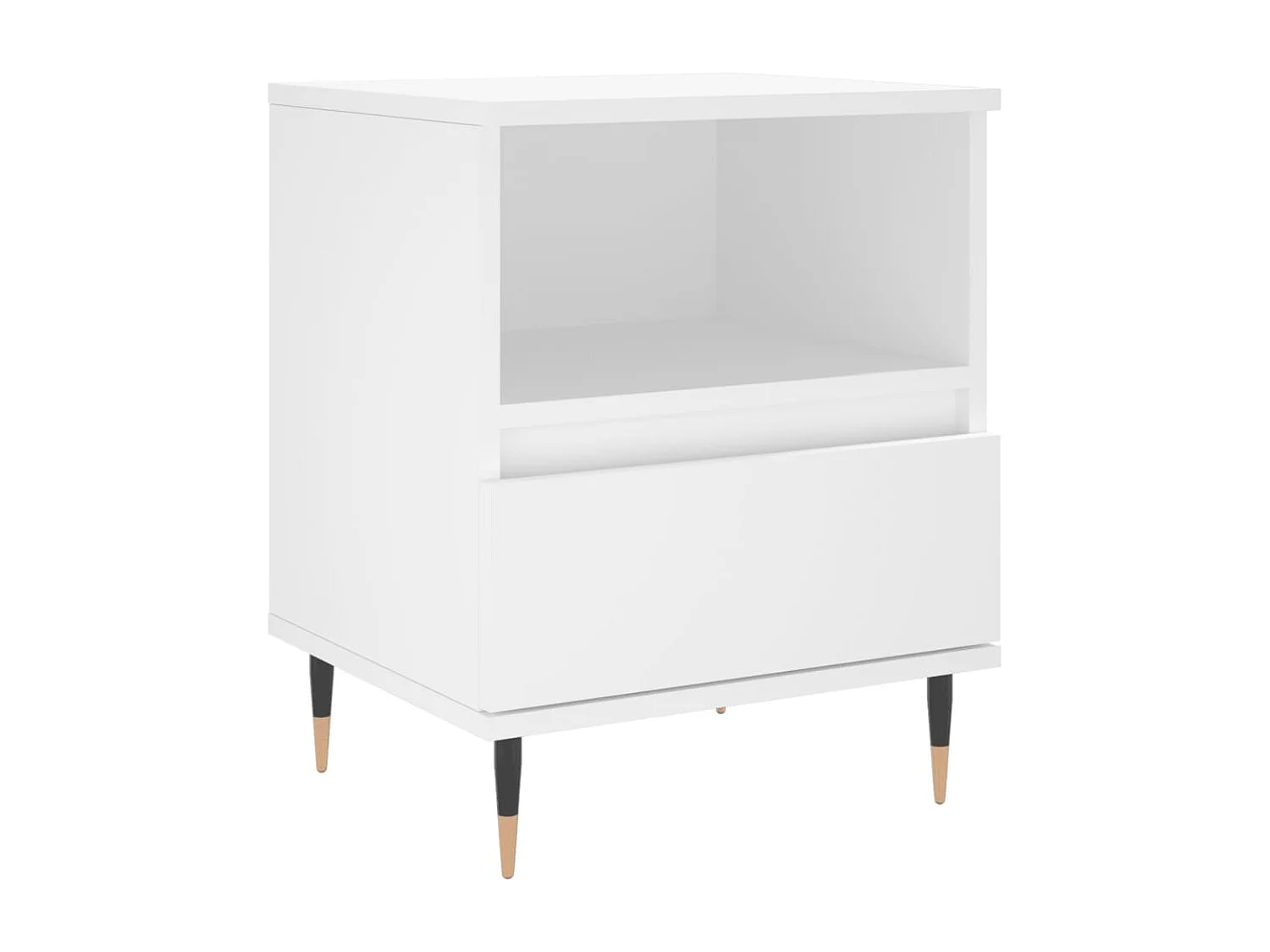 Tables de chevet 2 pcs blanc 40x35x50 cm bois d’ingénierie