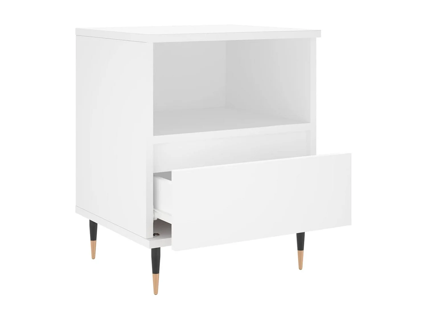 Tables de chevet 2 pcs blanc 40x35x50 cm bois d’ingénierie