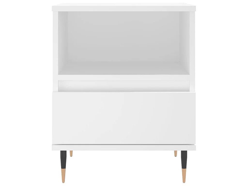 Tables de chevet 2 pcs blanc 40x35x50 cm bois d’ingénierie