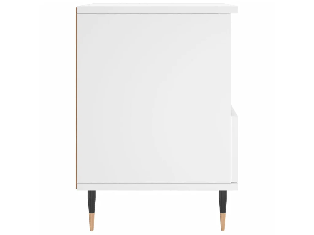 Tables de chevet 2 pcs blanc 40x35x50 cm bois d’ingénierie